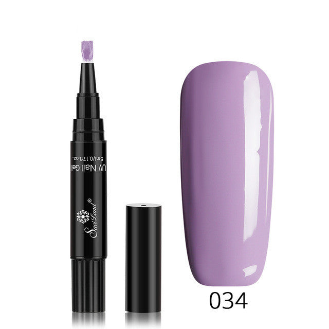 3 In 1 Gel Nail Varnish Pen Glitter One Step Nail Art Gel Polish Hybrid - HD Wireless Product #15