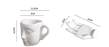 High Temperature Ceramic Creative Abstract Art Hand Fragrance Coffee Cup 360b2963 fa80 44a6 94e5 9c132284d2e2