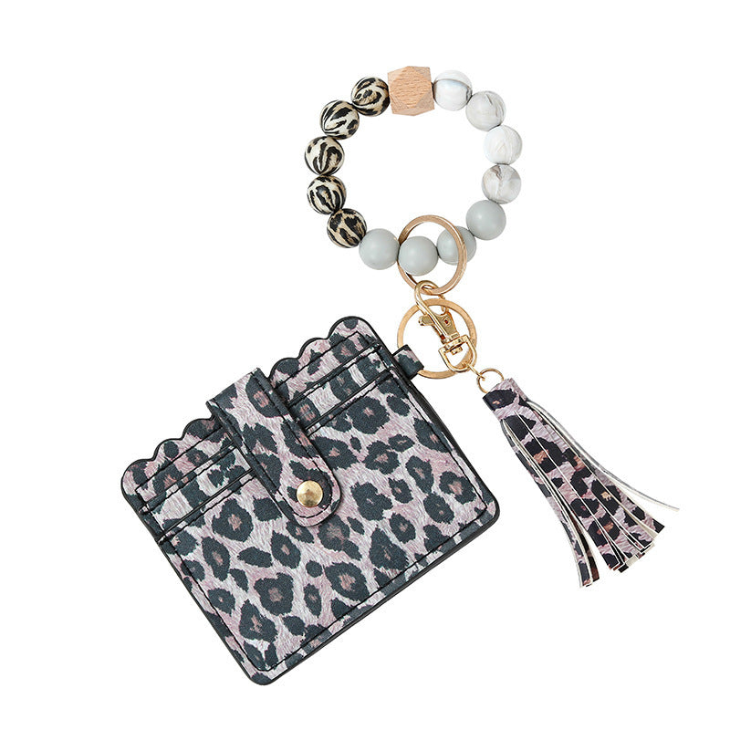 Women's Silicone Beads PU Tassel Silicone Bracelet Keychain 361c5c8d 0fa0 4b2a 9a74 ed7cbfd489e8