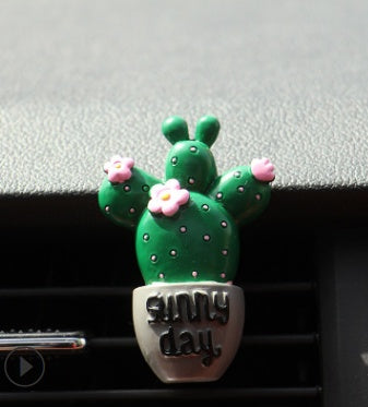 Car Air Freshener Plants Perfume Vent Outlet Air Conditioning Fragrance Clip Cute Creative Ornaments Interior Auto Accessorie