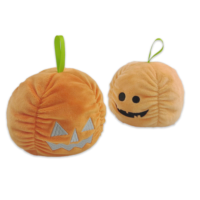 Halloween Luminous Plush Toys Creative Cute Reversible Ghost Pumpkin Plush Toy Kids Children Gift Two-sided Flip Children's T