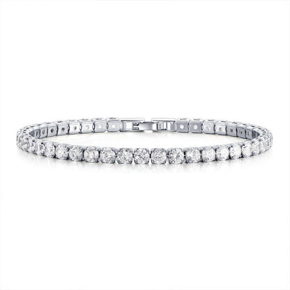 Fashion Color 4.0 Round Zircon Single Row Diamond Bracelet 362c8354 462d 4280 843e 580dbbf04161