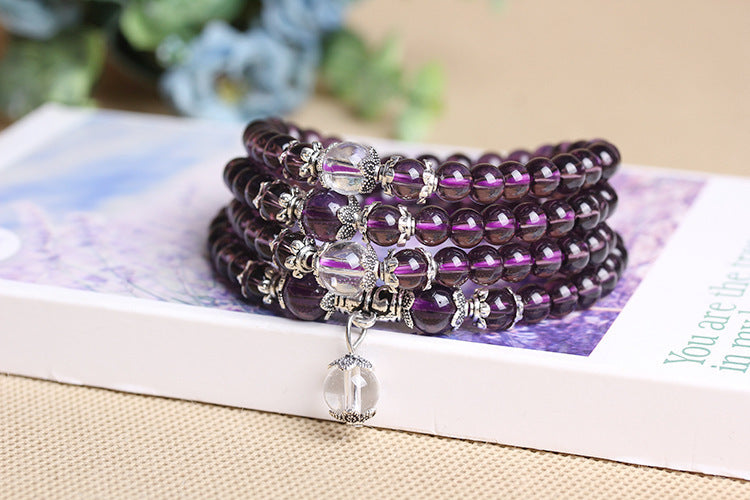 Multi-turn amethyst bracelet 3632842161063