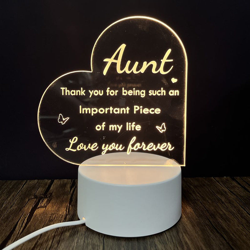Creative 3D Night Heart Shaped Blessing Language USB Small Table Lamp 36437fbe 8b06 435a 980b 1da0de034f47