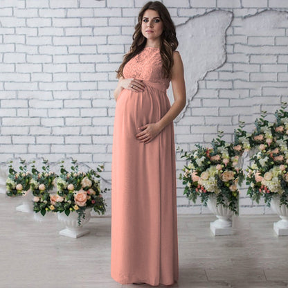 Lace Sleeveless Maternity Dress 3645111852000