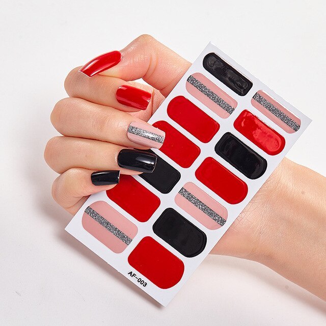 Solid Colors And Creative Nail Art Creative Women Salon Nail Decoration Fashion Nail Polish Nails Sticker Designer Nail Strip