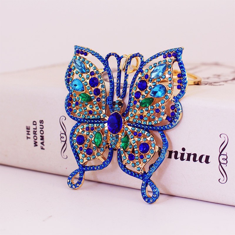Metal Rhinestone Butterfly Keychain Small Pendant 364ccd28 883a 4b1e be07 fcc391bff4f0