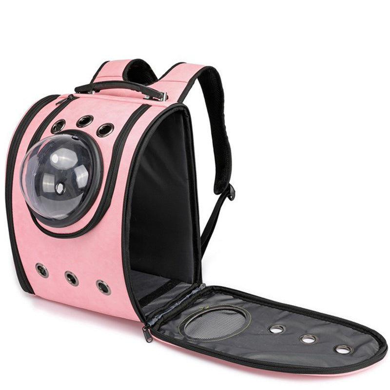 Leather pet carry backpack capsule 365057960320