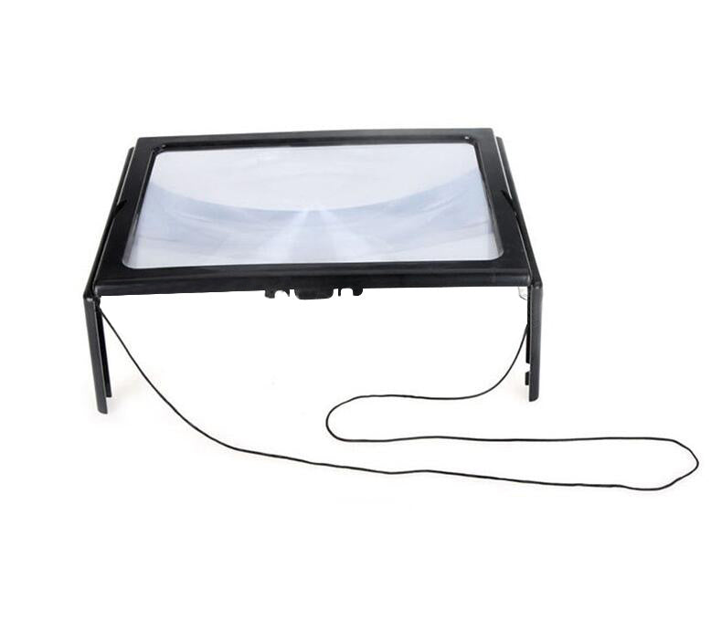 Desktop Magnifying Glass With 4 Led Lights Ultrathin A4 FullPage Large Reading Magnifier The Good Gift For Elders HY52 - 图片 3