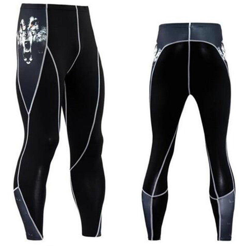 Summer Men's Blackout Compression Tight Fitting Pants 366042870057