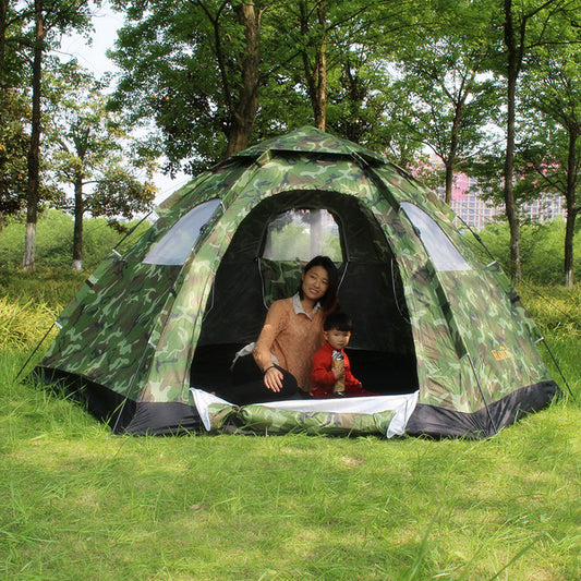 Automatic tent outdoor, 6-8 people, many people, single layer, multi people tent camping, camping trip, factory direct sales 