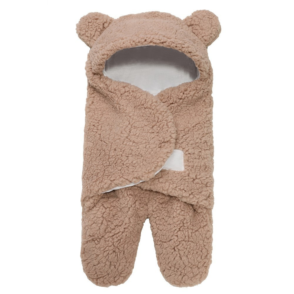 Lamb Plush Sleeping Bag Newborn Baby Swaddling Quilt 3663972912456