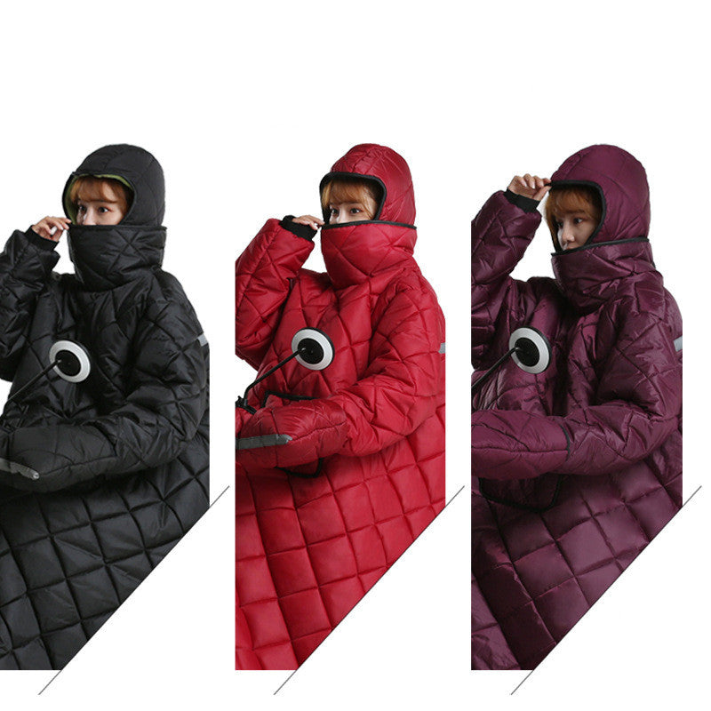 Waterproof Padded And Warm Windbreaker With Handle 36656f57 d767 4391 86b6 9ee447da7a8c