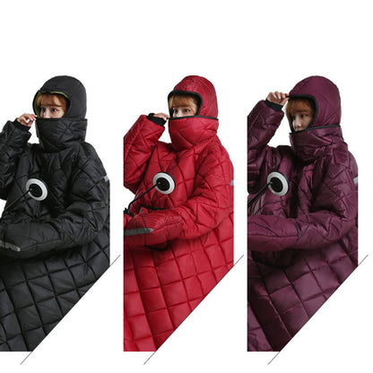 Waterproof Padded And Warm Windbreaker With Handle 36656f57 d767 4391 86b6 9ee447da7a8c