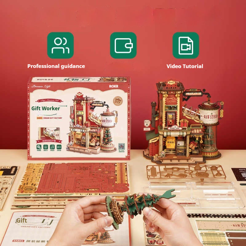 3D Puzzle Wooden Assembly Block Toy - HD Wireless Product #2