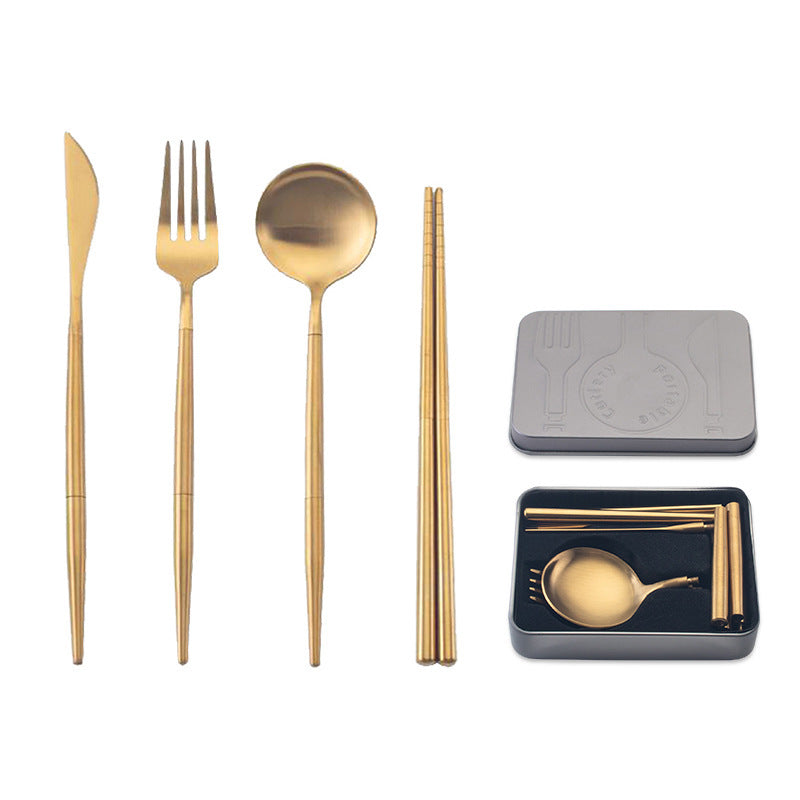 stainless steel portable cutlery set 3672837064755