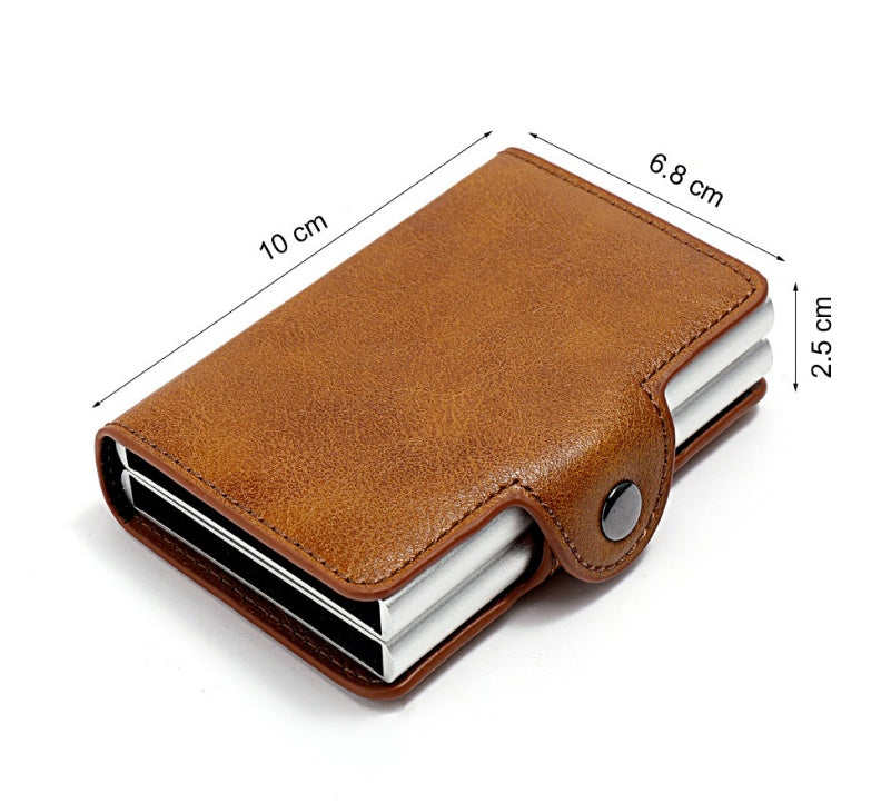 Aluminum PU wallet 36798788077389