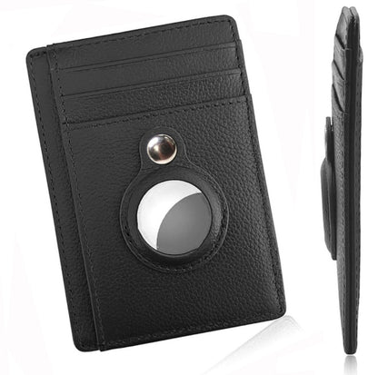 AirTag Wallet Anti Theft Bullet Card Bag Multi-functional Rfid Card Holder Men's Leather Slim Wallets For Airtag Air Tag 367b
