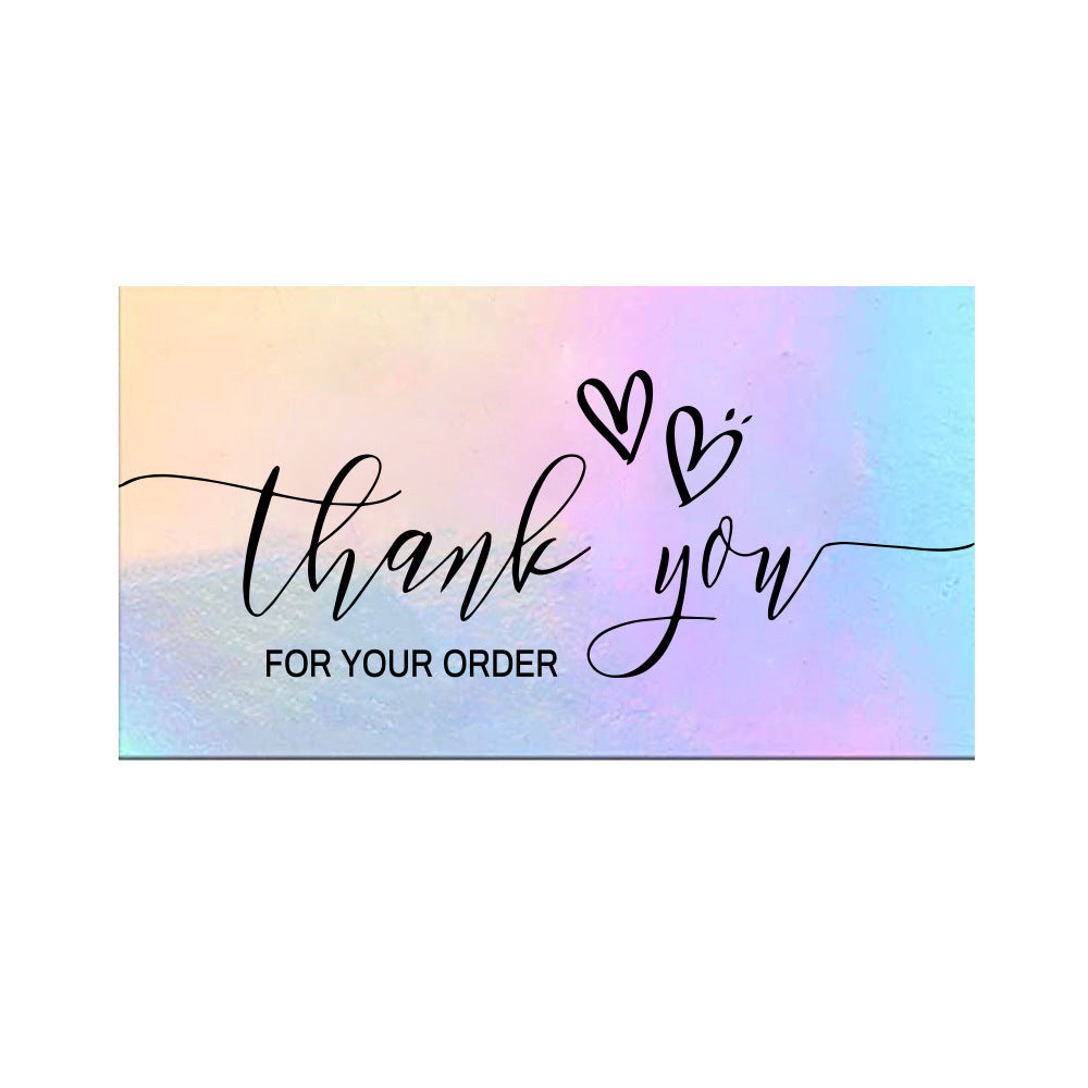 50 Laser Rainbow Thank You Cards - HD Wireless Product #10