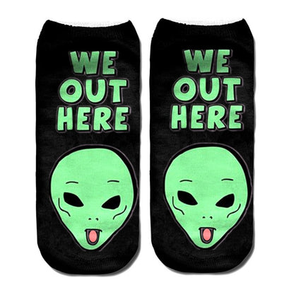 Popular Funny Unisex Short Socks 3D Cat Printed Anklet Socks Casual Socks 368775754376