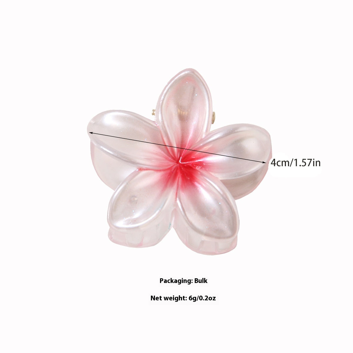 Small Size 4cm Pearlescent Flowers Barrettes Sweet Plumeria Rubra 3691f956 beab 4327 ac3d 264efc13bb9f trans