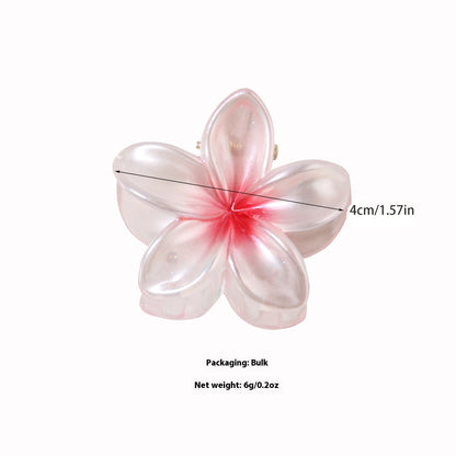 Small Size 4cm Pearlescent Flowers Barrettes Sweet Plumeria Rubra 3691f956 beab 4327 ac3d 264efc13bb9f trans