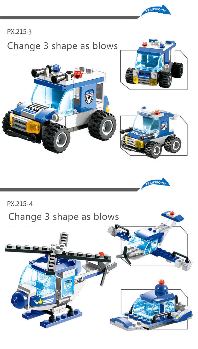 762Pcs Robot Car City Police Building Blocks Set - HD Wireless Product #5