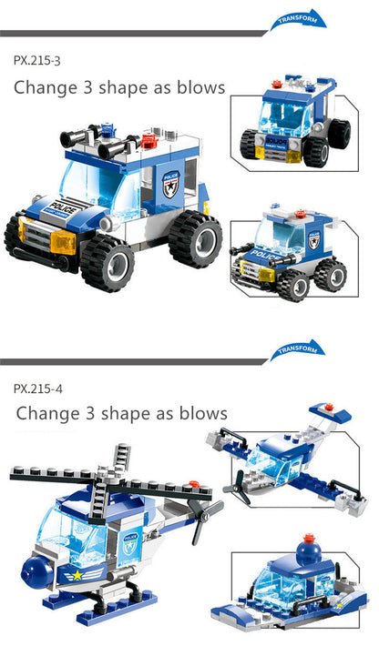 762Pcs Robot Car City Police Building Blocks Set - HD Wireless Product #5