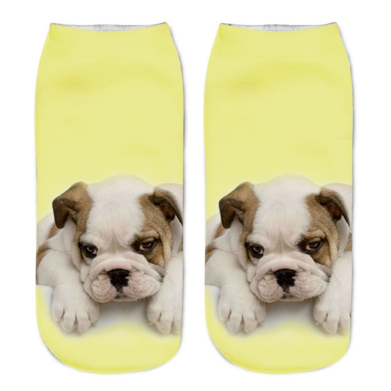 Popular Funny Unisex Short Socks 3D Cat Printed Anklet Socks Casual Socks 3698169689868