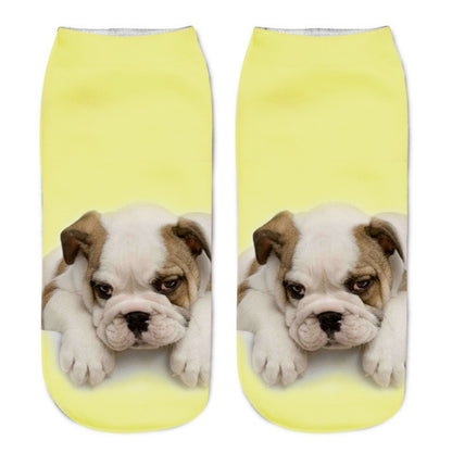 Popular Funny Unisex Short Socks 3D Cat Printed Anklet Socks Casual Socks 3698169689868