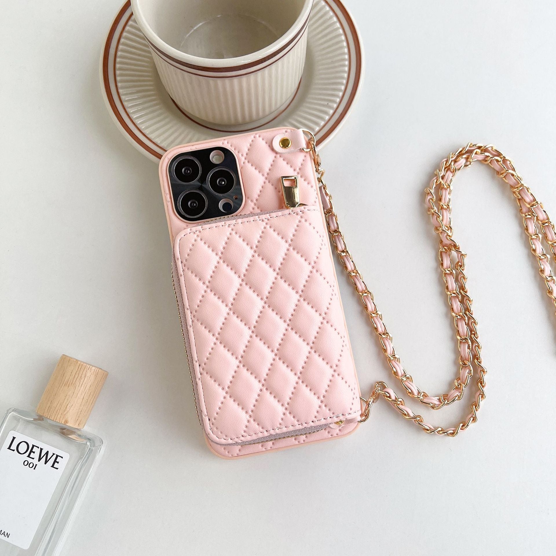 Crossbody Card Insert Case Luxury Rhombus Lamb Skin 369e4052 a666 4b78 a71c 9a74354aa4b6