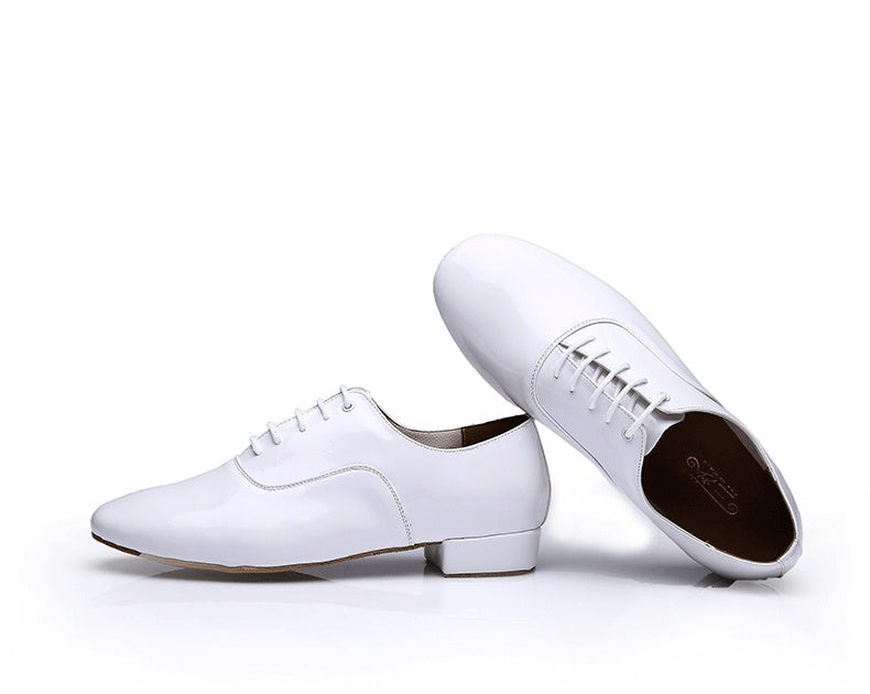Men's Modern Dancing Shoes Leather Soft Bottom Men's Dance Shoe Latin Dance Shoes Dance Shoe Men's National Standard Square F