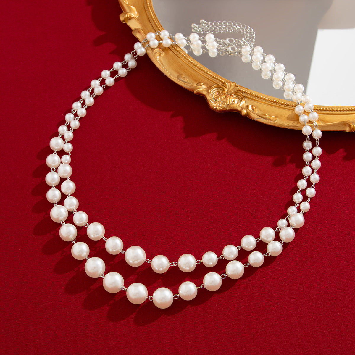 Fashion Sense  Pearl Twin Clavicle Chain Tassel 36e0e9cc 8232 47dd 8bc0 dbe78f9bc9be
