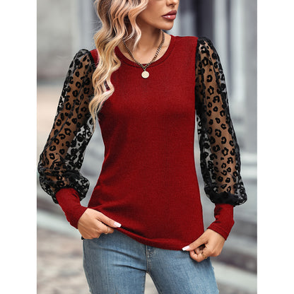 Slim-fit Color Matching Long-sleeved Top 36ee39e3 c48a 45fd a8a9 9259a91d6274