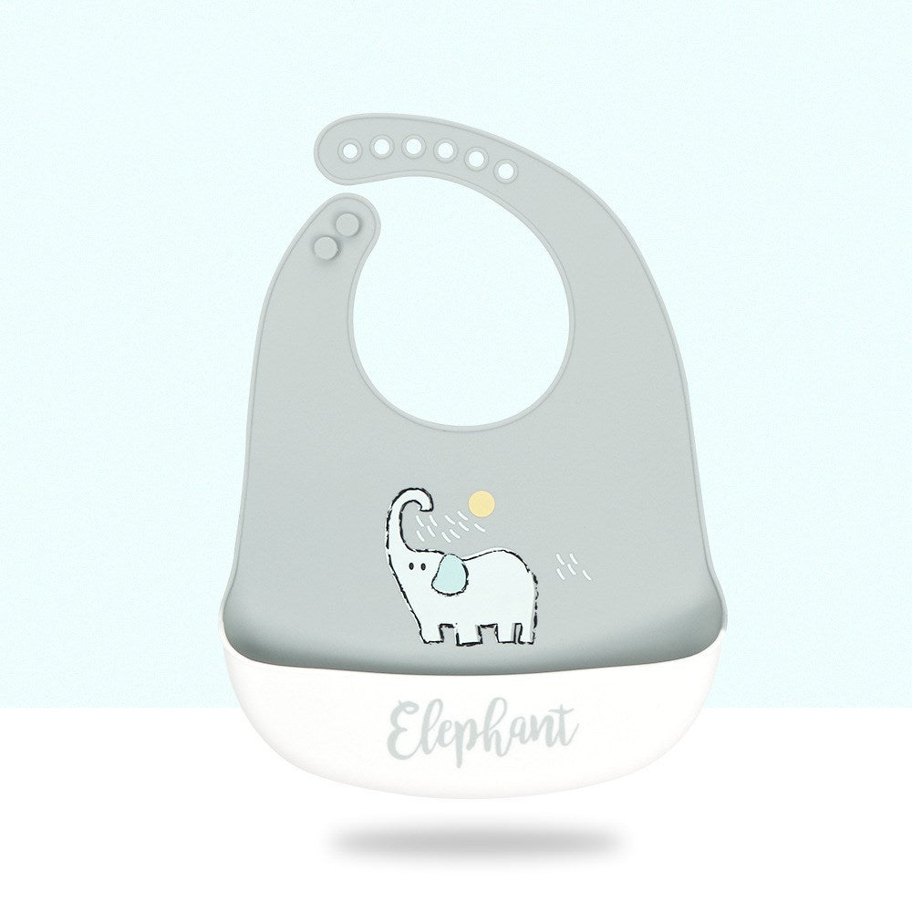 Baby Cartoon Silicone Bib Waterproof And Dirt-proof Super Soft 3702538645641
