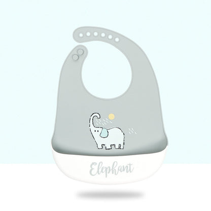 Baby Cartoon Silicone Bib Waterproof And Dirt-proof Super Soft 3702538645641