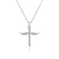 Angel Wings Cross Pendant Necklace For Woman With O Type Stainless Steel Chain Necklace Jewelry Gift 370b548b 73e0 4de9 92b4 