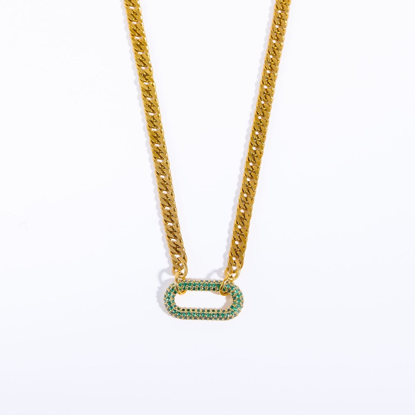 New Full Diamond Necklace Punk Rock Diamond-embedded Geometric Clavicle Chain 3710c34e f4a0 414b bc6b 845e9a66812e