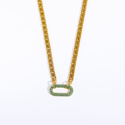 New Full Diamond Necklace Punk Rock Diamond-embedded Geometric Clavicle Chain 3710c34e f4a0 414b bc6b 845e9a66812e