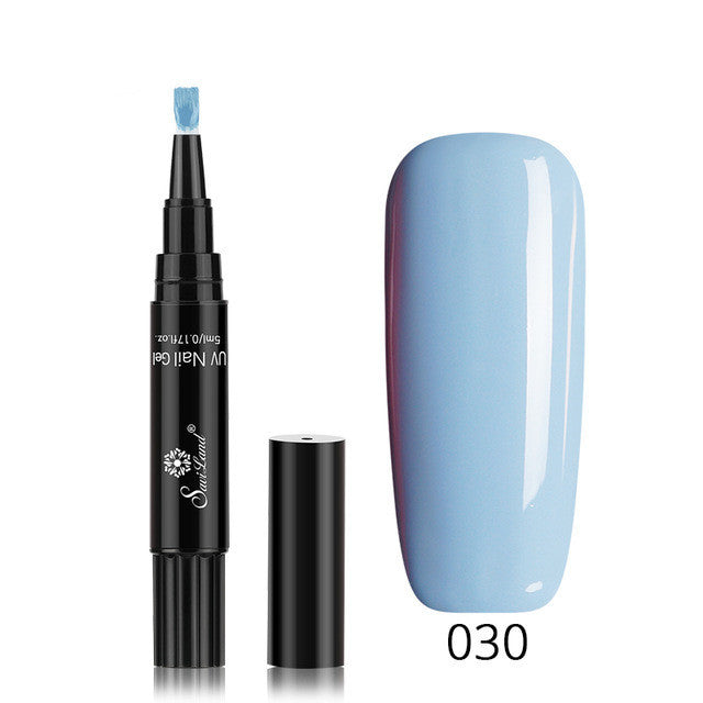 3 In 1 Gel Nail Varnish Pen Glitter One Step Nail Art Gel Polish Hybrid - HD Wireless Product #34