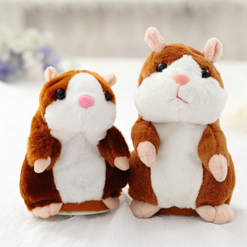 16cm Christmas Talking Hamster Plush Toy Interactive Sound Record Plush Hamster Stuffed Toys for Children Kids Christmas Gift - HD Wireless Product #1
