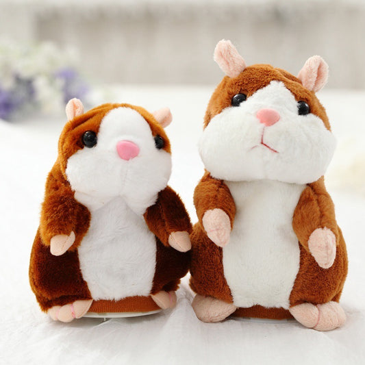 16cm Christmas Talking Hamster Plush Toy Interactive Sound Record Plush Hamster Stuffed Toys for Children Kids Christmas Gift - HD Wireless Product #1