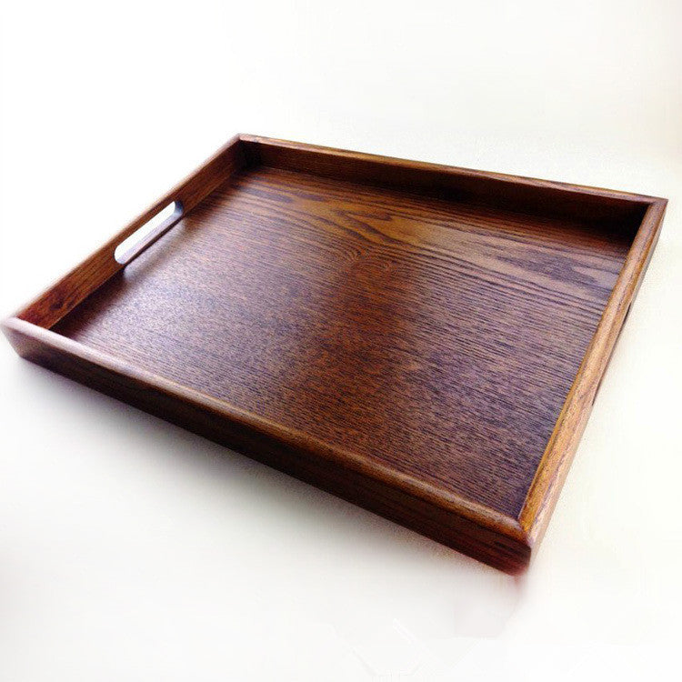 Japanese style rectangular black hotel wooden tray