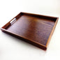 Japanese style rectangular black hotel wooden tray