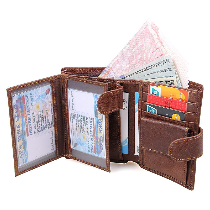 J.M.D leather wallet multi Card Leather Men's Wallet Purse RFID scan 8129 anti foreign trade 3728281430 1445275338