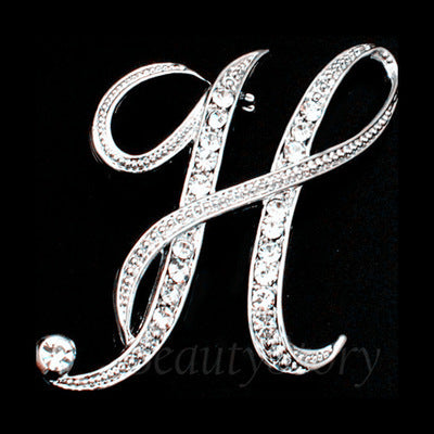 English letter brooch with diamonds 372882931976