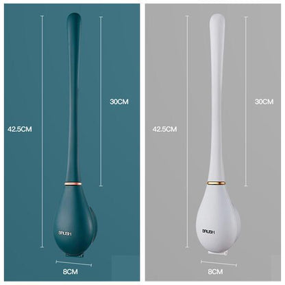 Household Brush Wall-mounted Long-handled Silicone Toilet Brush 372e6445 bd1c 4499 a9d7 25e99514630a