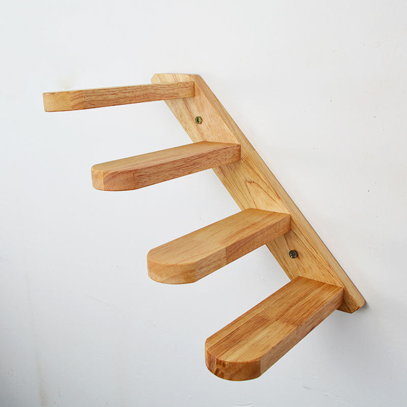 Cats Climbing Ladders On Solid Wood Walls, Rubber Wood Springboards And Stair Toys 3730060036504