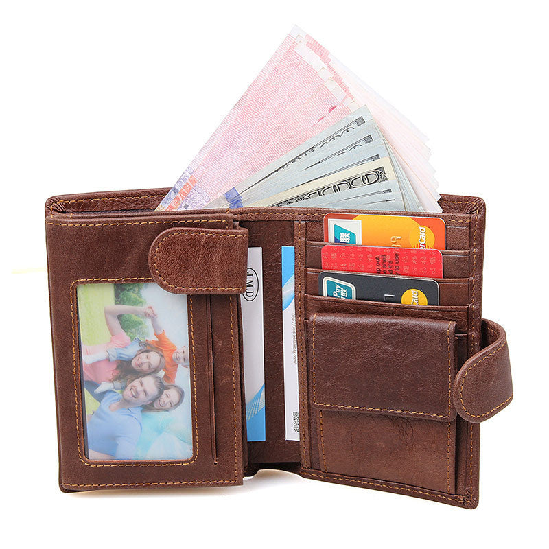 J.M.D leather wallet multi Card Leather Men's Wallet Purse RFID scan 8129 anti foreign trade 3730353656 1445275338