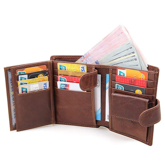 J.M.D leather wallet multi Card Leather Men's Wallet Purse RFID scan 8129 anti foreign trade 3730356440 1445275338